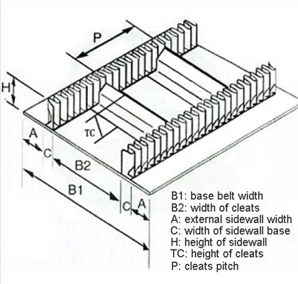 Nastri trasportatori con assicelle con bordo rialzato